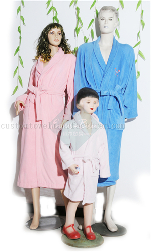 China Bulk Custom microfiber Towel Bathrobe Supplier bath gown factory children's hooded beach towels Producer